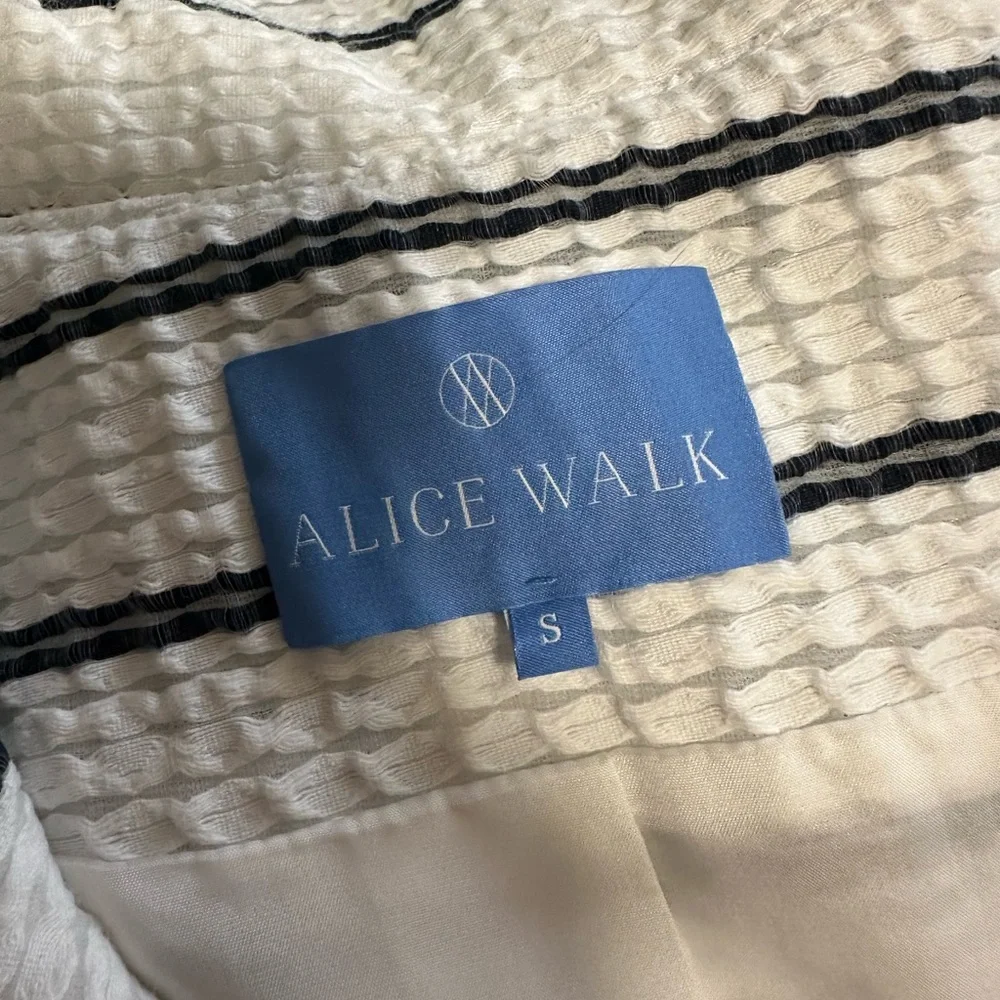 Alice Walk coat black and white cotton lightweight designer luxury size small - Picture 3 of 5